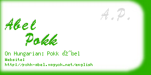 abel pokk business card